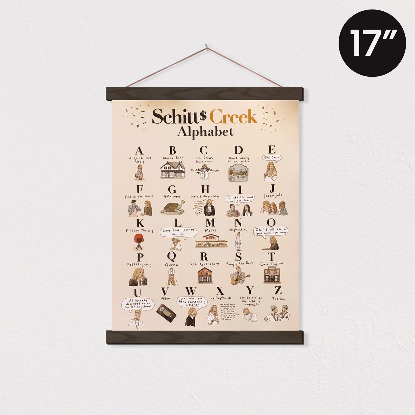 Magnetic Poster Hanger - Ebony Stain