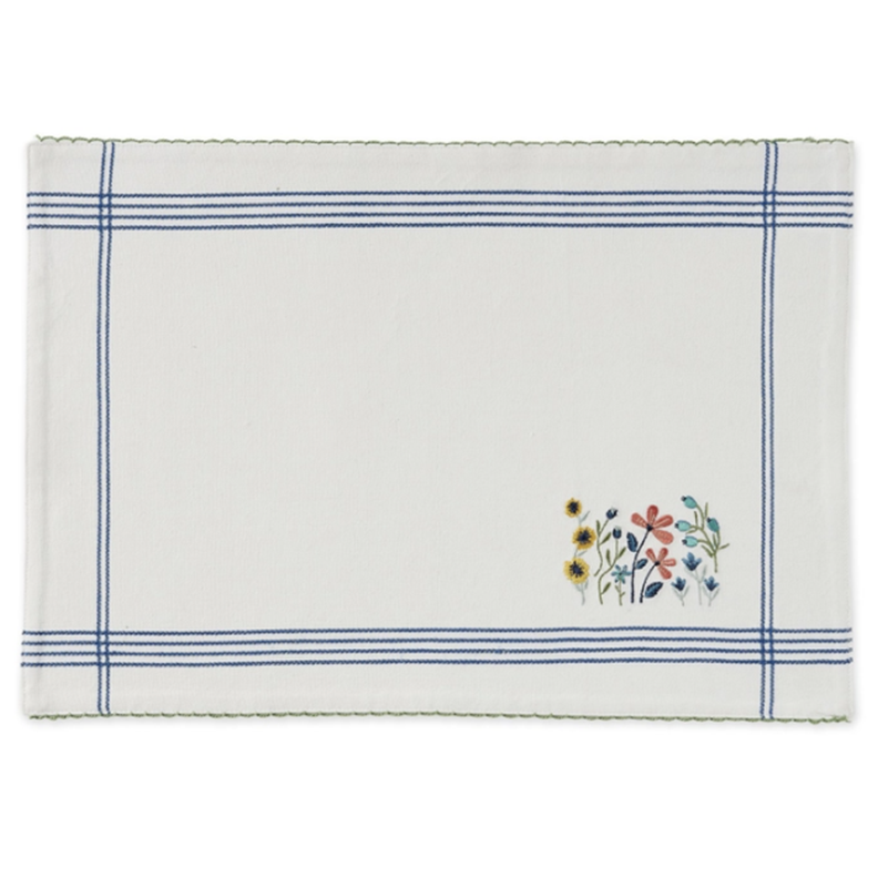 Lil Flower Garden Embroidered Placemat