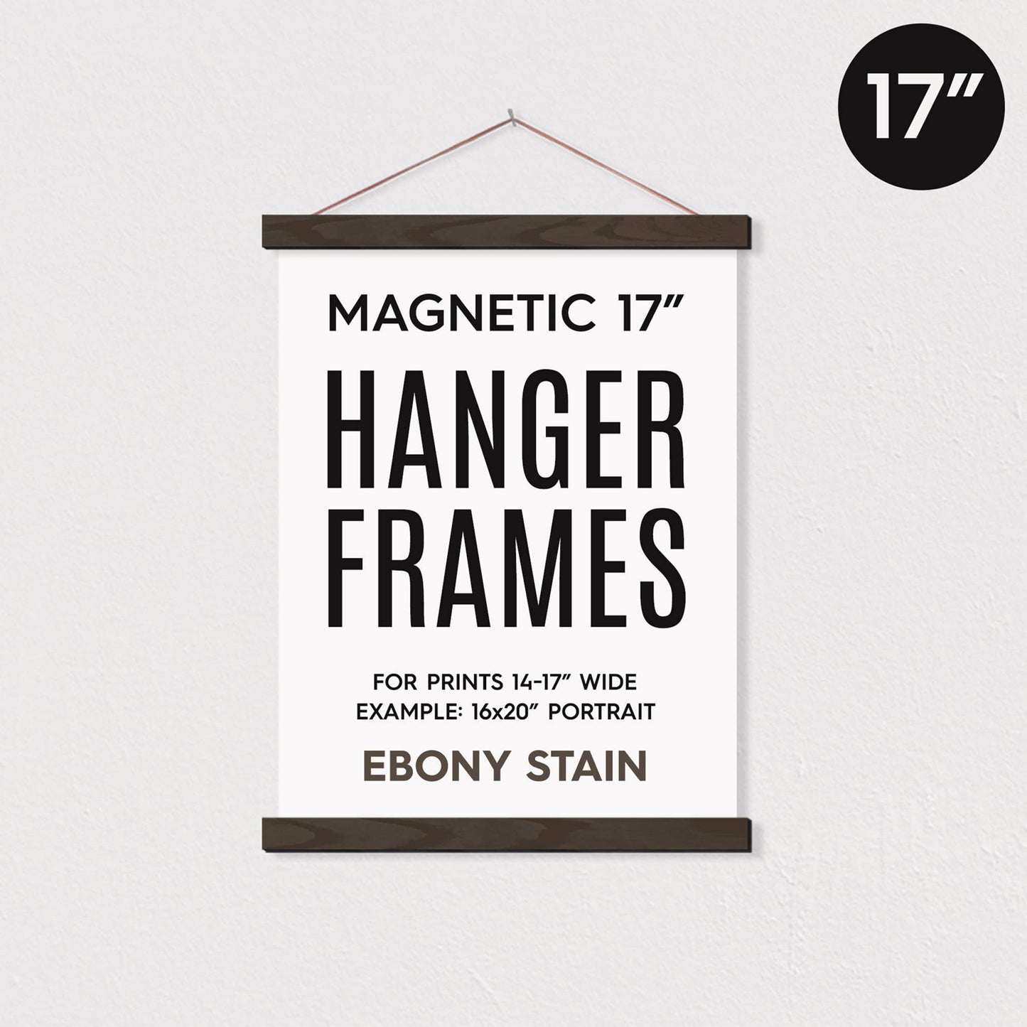 Magnetic Poster Hanger - Ebony Stain