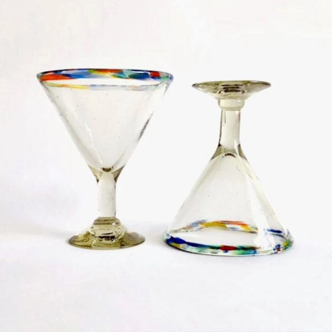 Hand-blown Margarita Glasses – Set of 2