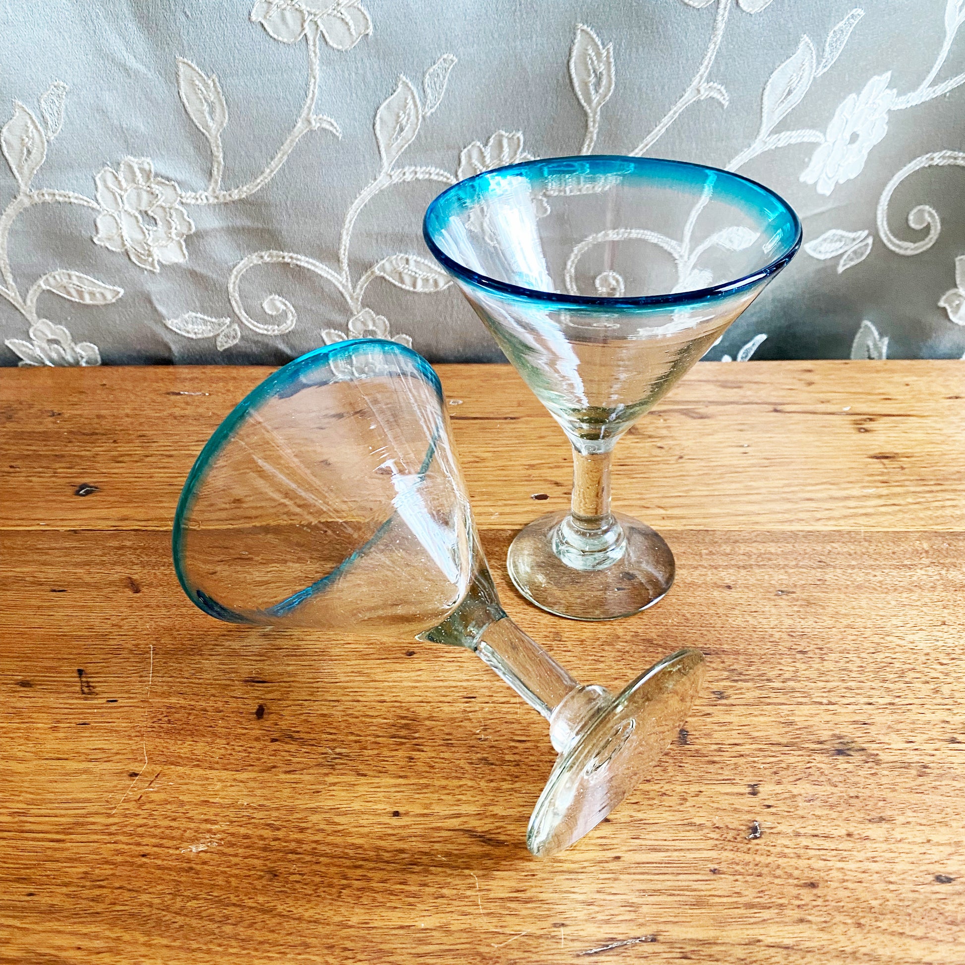 Hand-blown Margarita Glasses – Set of 2
