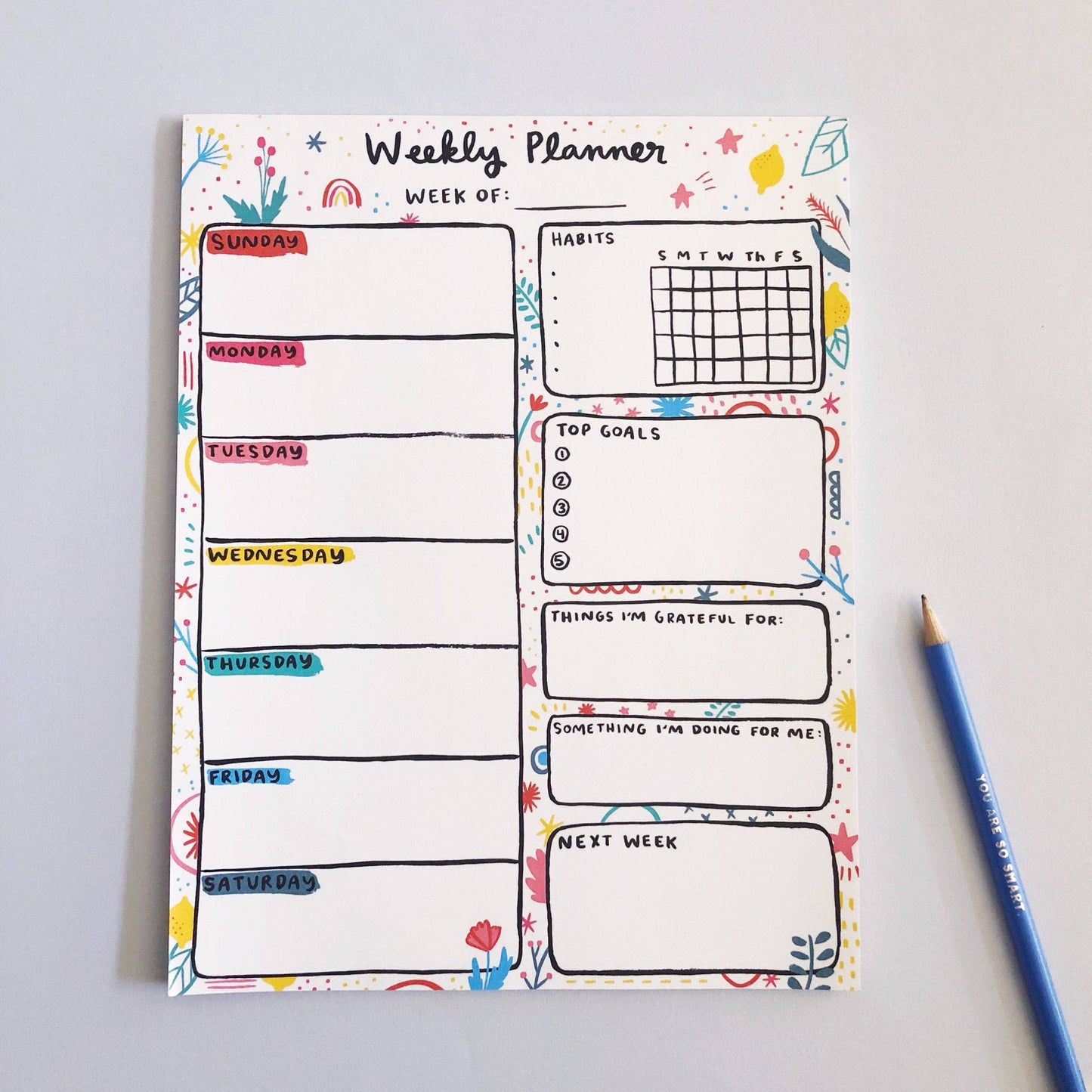 Adorable Weekly Planner Notepad